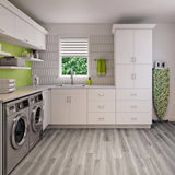 J COLLECTION Fairhope Bright White Slab Assembled Vanity Drawer Base Cabinet with 3 Drawers (24 in. W x 34.5 in. H x 21 in. D)