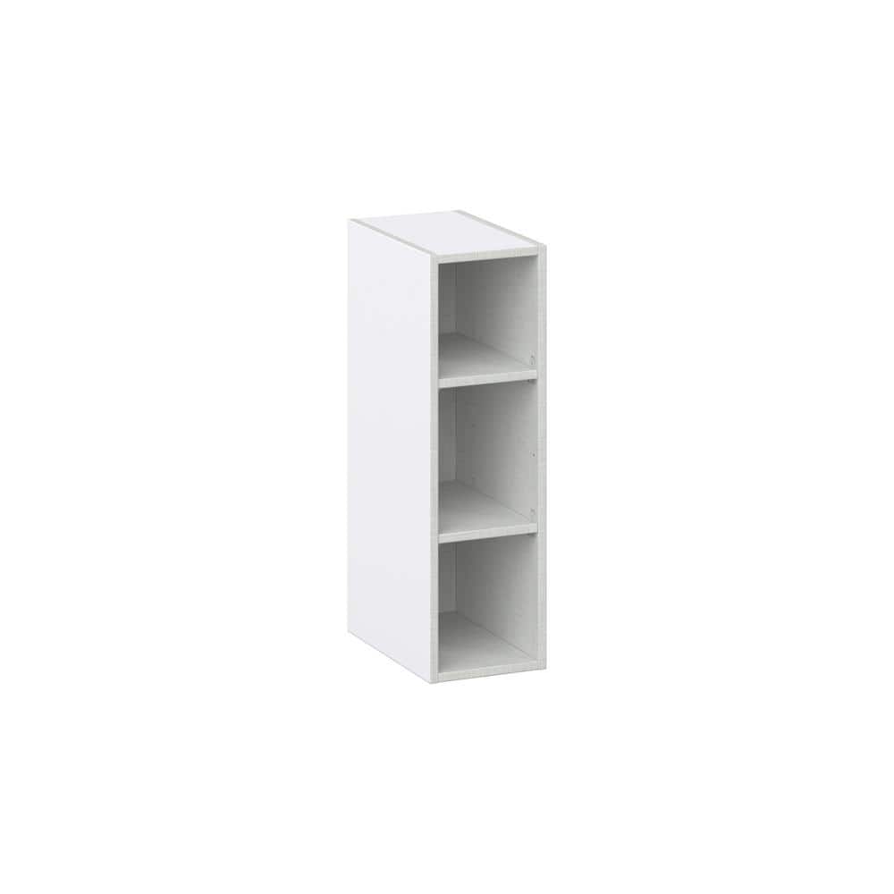 J COLLECTION Bright White Slab Assembled Wall Kitchen Cabinet Open Shelf (9 in. W x 30 in. H x 14 in. D)