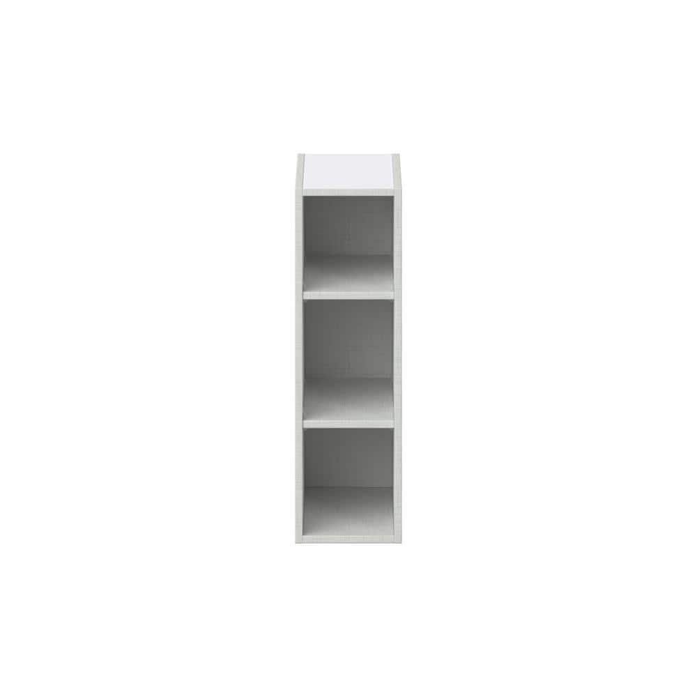 J COLLECTION Bright White Slab Assembled Wall Kitchen Cabinet Open Shelf (9 in. W x 30 in. H x 14 in. D)