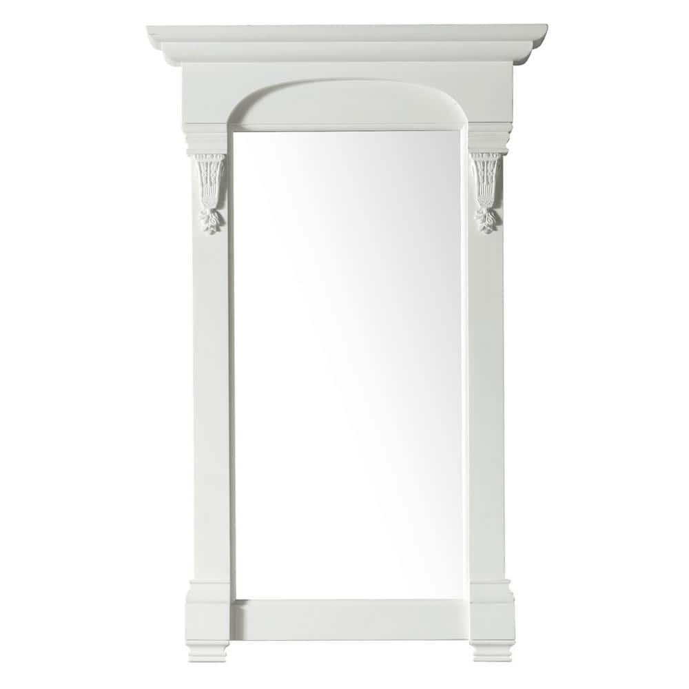 James Martin Vanities Brookfield Bright White Bathroom Vanity Mirror, 26x41.3 Inches