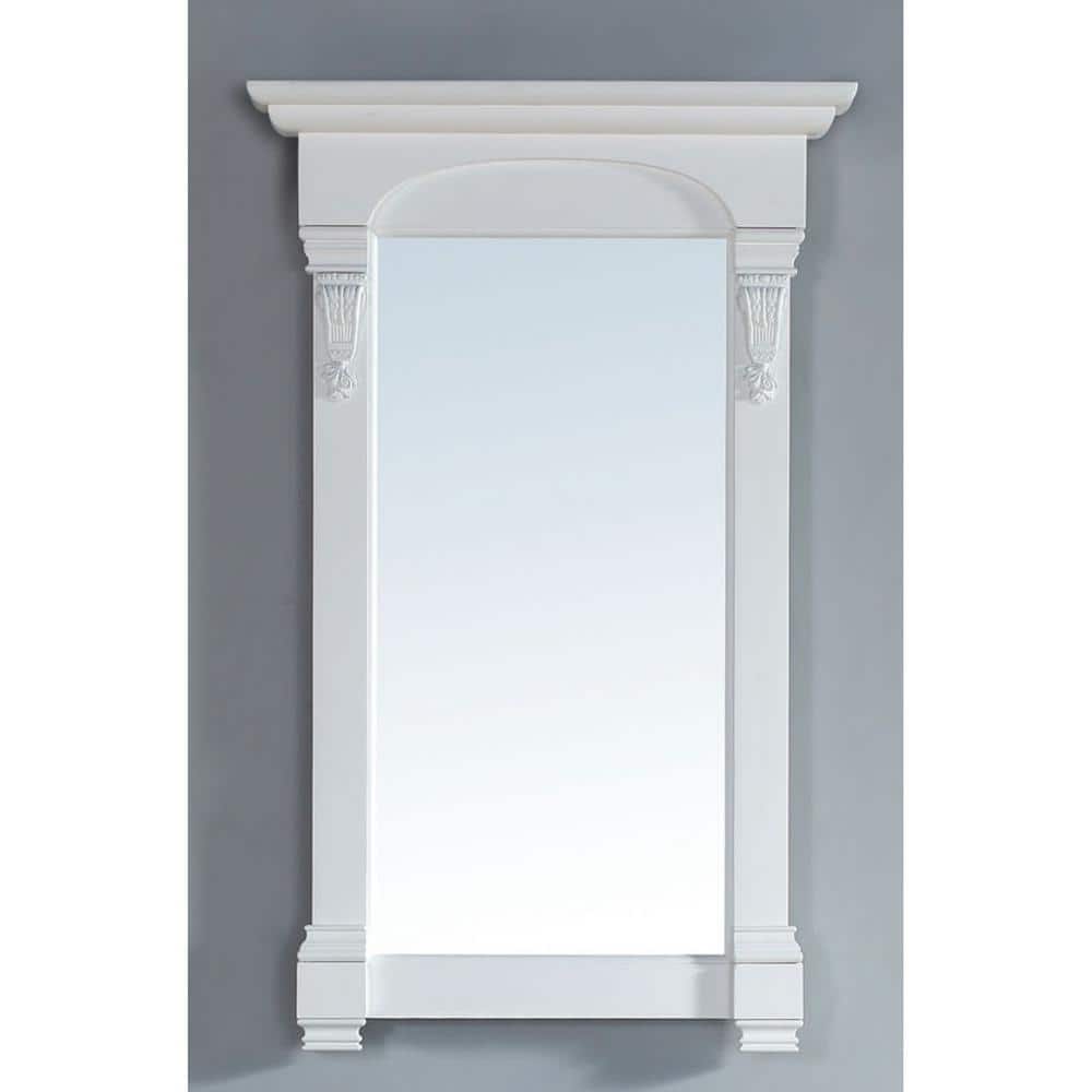 James Martin Vanities Brookfield Bright White Bathroom Vanity Mirror, 26x41.3 Inches
