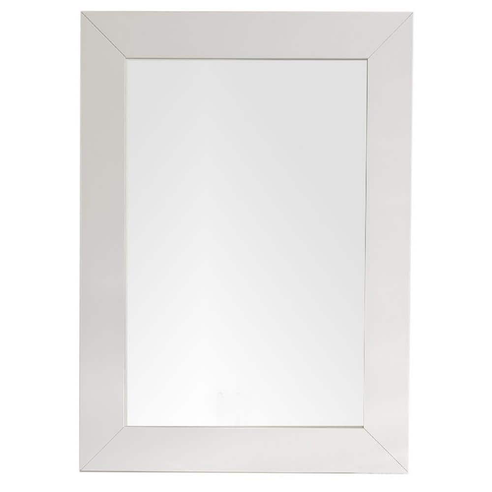 James Martin Vanities Weston 27" x 38" Bright White Beveled Vanity Mirror