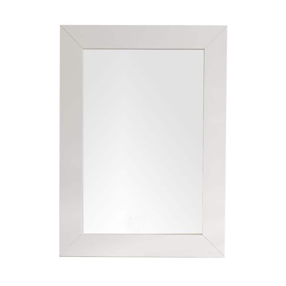 James Martin Vanities Weston 27" x 38" Bright White Beveled Vanity Mirror