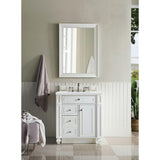 James Martin Vanities Bristol 29" x 40" Bright White Bathroom Vanity Mirror