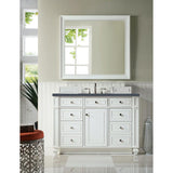 James Martin Vanities Bristol 44" x 40" Bright White Bathroom Vanity Mirror