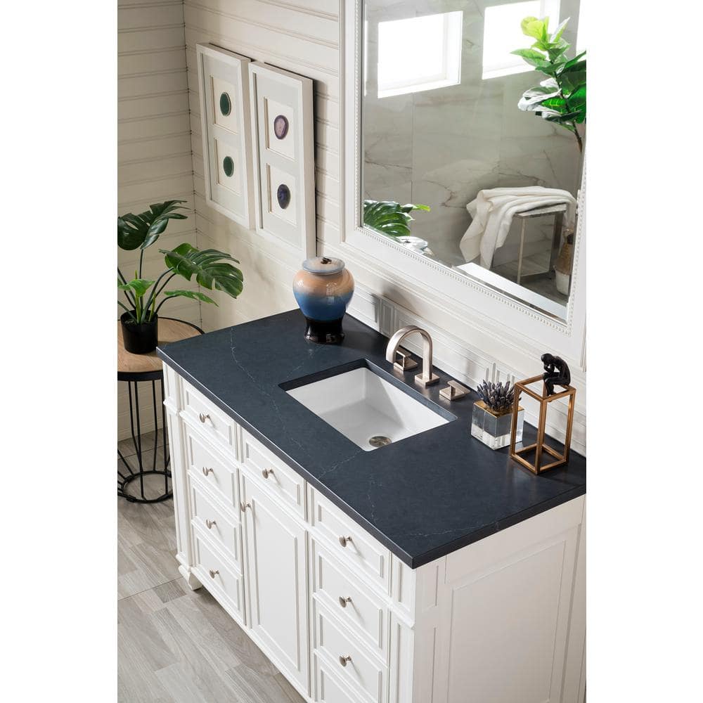 James Martin Vanities Bristol 44" x 40" Bright White Bathroom Vanity Mirror