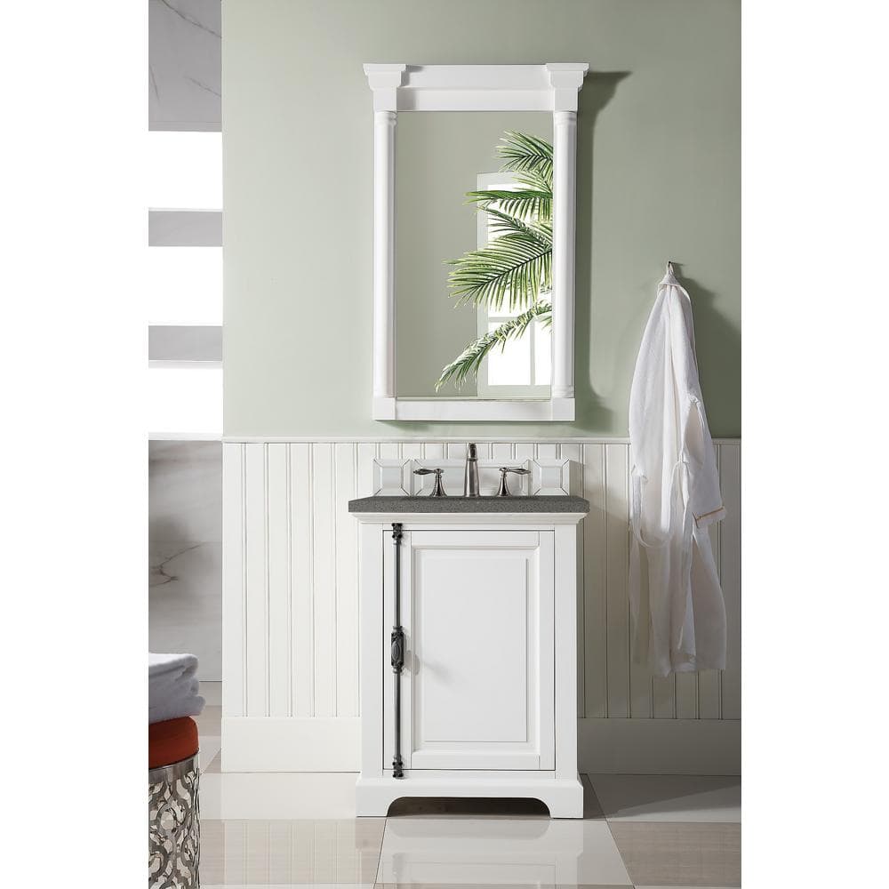 James Martin Vanities Bright White Bathroom Vanity Mirror, 27x43 Inches