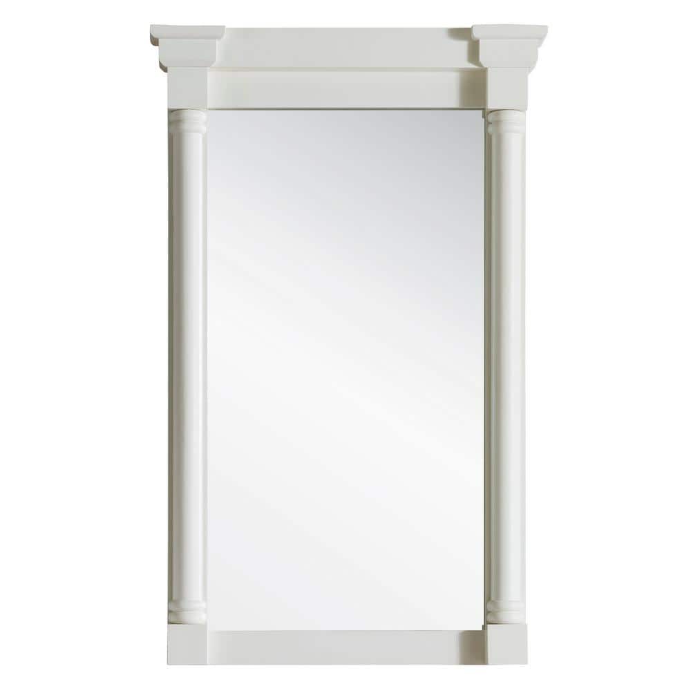 James Martin Vanities Bright White Bathroom Vanity Mirror, 27x43 Inches