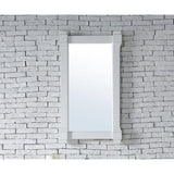 James Martin Vanities Brittany Bright White Rectangular Bathroom Vanity Mirror 21.7 x 39.2 in.