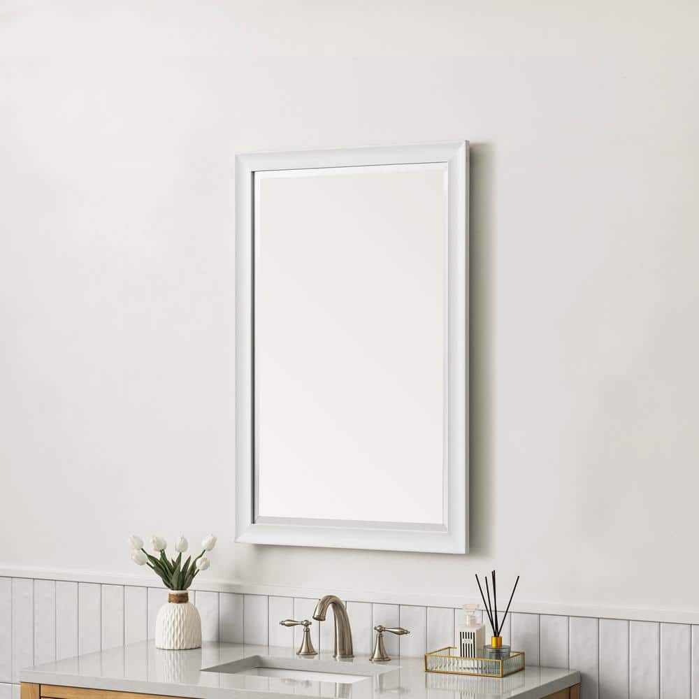 James Martin Vanities Glenbrooke 26" x 40" Bright White Bathroom Vanity Mirror