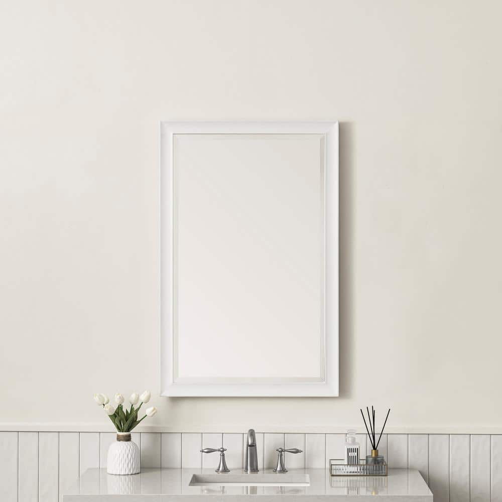 James Martin Vanities Glenbrooke 26" x 40" Bright White Bathroom Vanity Mirror