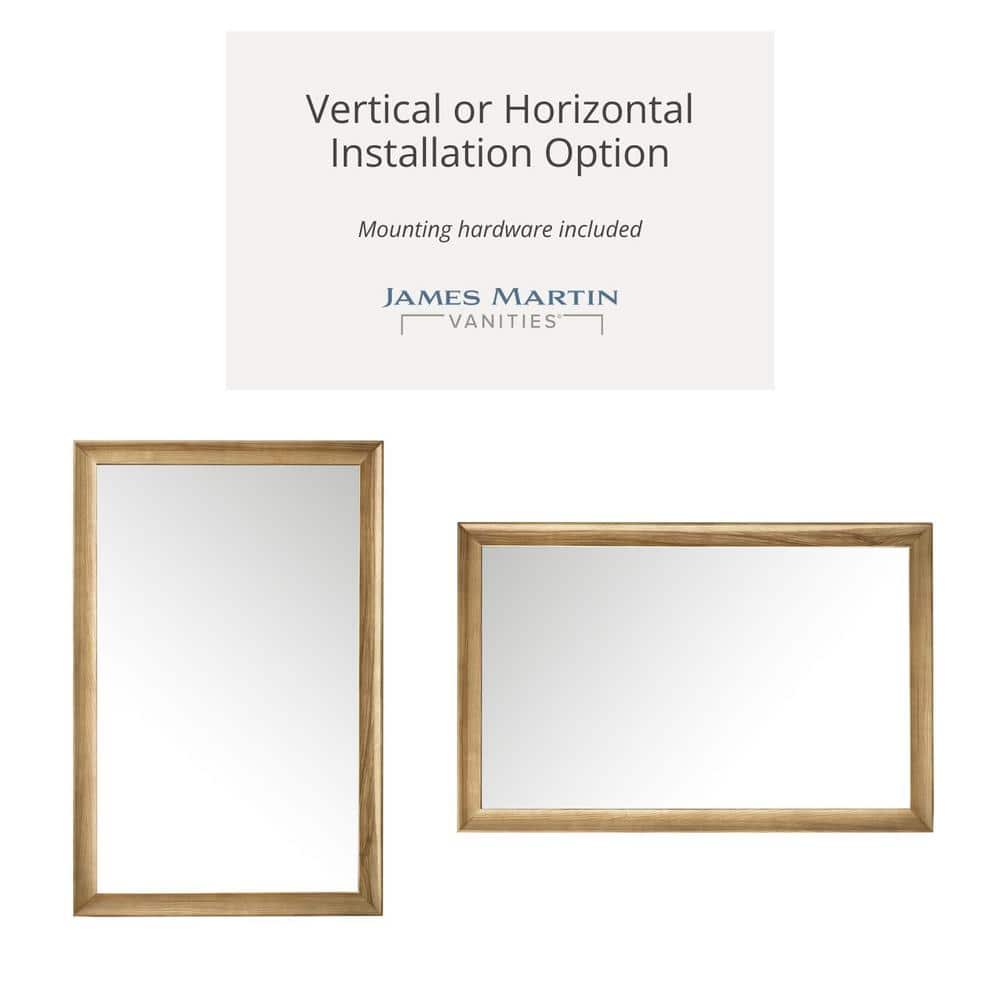 James Martin Vanities Glenbrooke 26" x 40" Bright White Bathroom Vanity Mirror