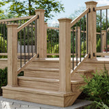 Deckorators 3/4 in. x 3/4 in. x 32 in. Bronze Aluminum Round Classic Baluster (10-Pack)