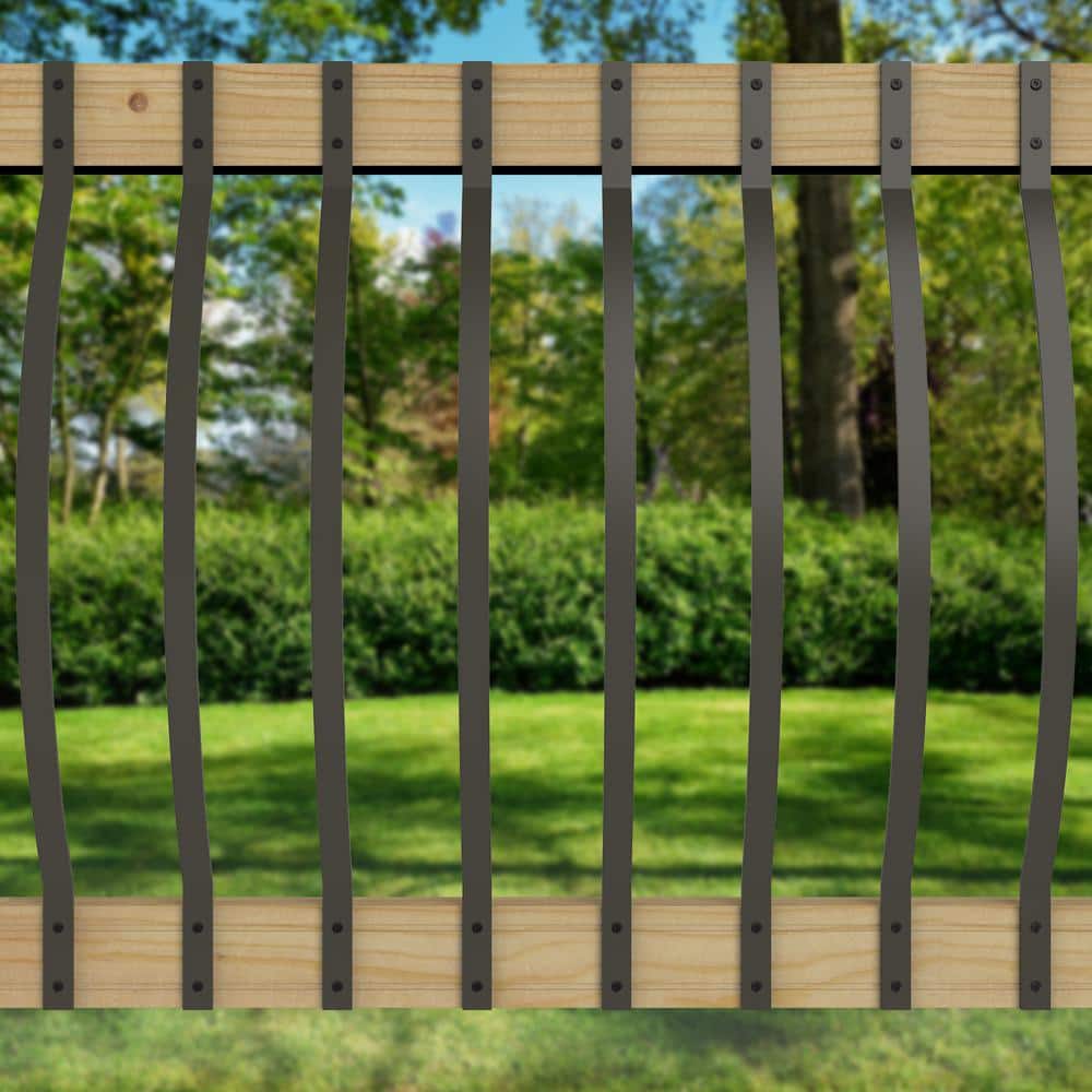 Deckorators 32-1/4 in. x 1 in. Bronze Aluminum Arc Baluster (5-Pack)