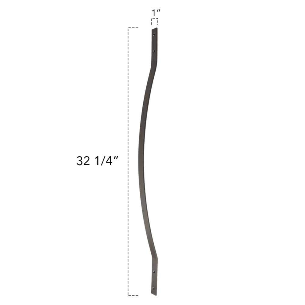 Deckorators 32-1/4 in. x 1 in. Bronze Aluminum Arc Baluster (5-Pack)