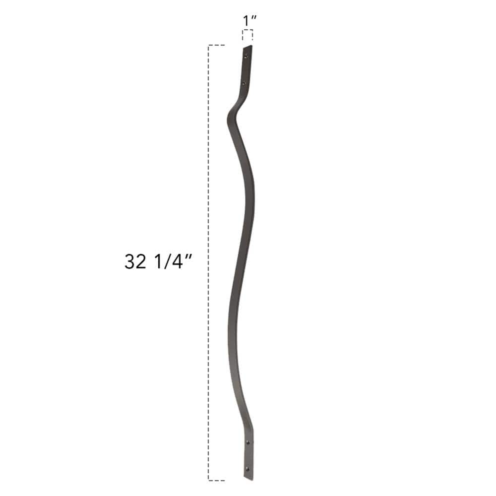 Deckorators 1 in. x 32-1/4 in. Bronze Aluminum Baroque Baluster (5-Pack)