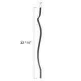 Deckorators 1 in. x 32-1/4 in. Bronze Aluminum Baroque Baluster (5-Pack)