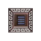 Deckorators 4 in. x 4 in. Bronze Labyrinth Solar LED Post Cap