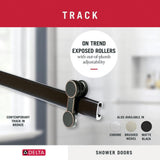 Delta 48 to 60 in. Contemporary Sliding Shower Door Track Assembly Kit in Bronze