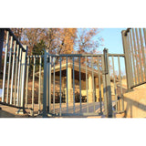 EZ Handrail 36 in. x 36 in. Bronze Pre-Built Aluminum Single Panel Walk Through Gate with 1 in. Square Balusters