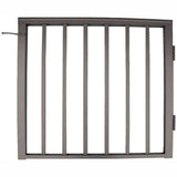 EZ Handrail 36 in. x 36 in. Bronze Pre-Built Aluminum Single Panel Walk Through Gate with 1 in. Square Balusters
