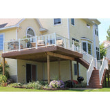 EZ Handrail 6 ft. x 36 in. Bronze Aluminum Frame Glass Baluster Railing Kit