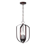 Maxim Lighting Provident 3-Light Bronze Chandelier, Steel Cage, 54.5 in Max Hang
