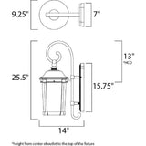 Maxim Lighting Dover LED 25.5-in H Bronze Dark Sky LED Outdoor Wall Light