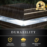 CLASSY CAPS Imperial 4 in. x 4 in. Outdoor Bronze Cast Aluminum LED Solar Post Cap (2-Pack)