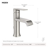 Moen Genta Single Handle Single Hole Bathroom Faucet in Bronzed Gold