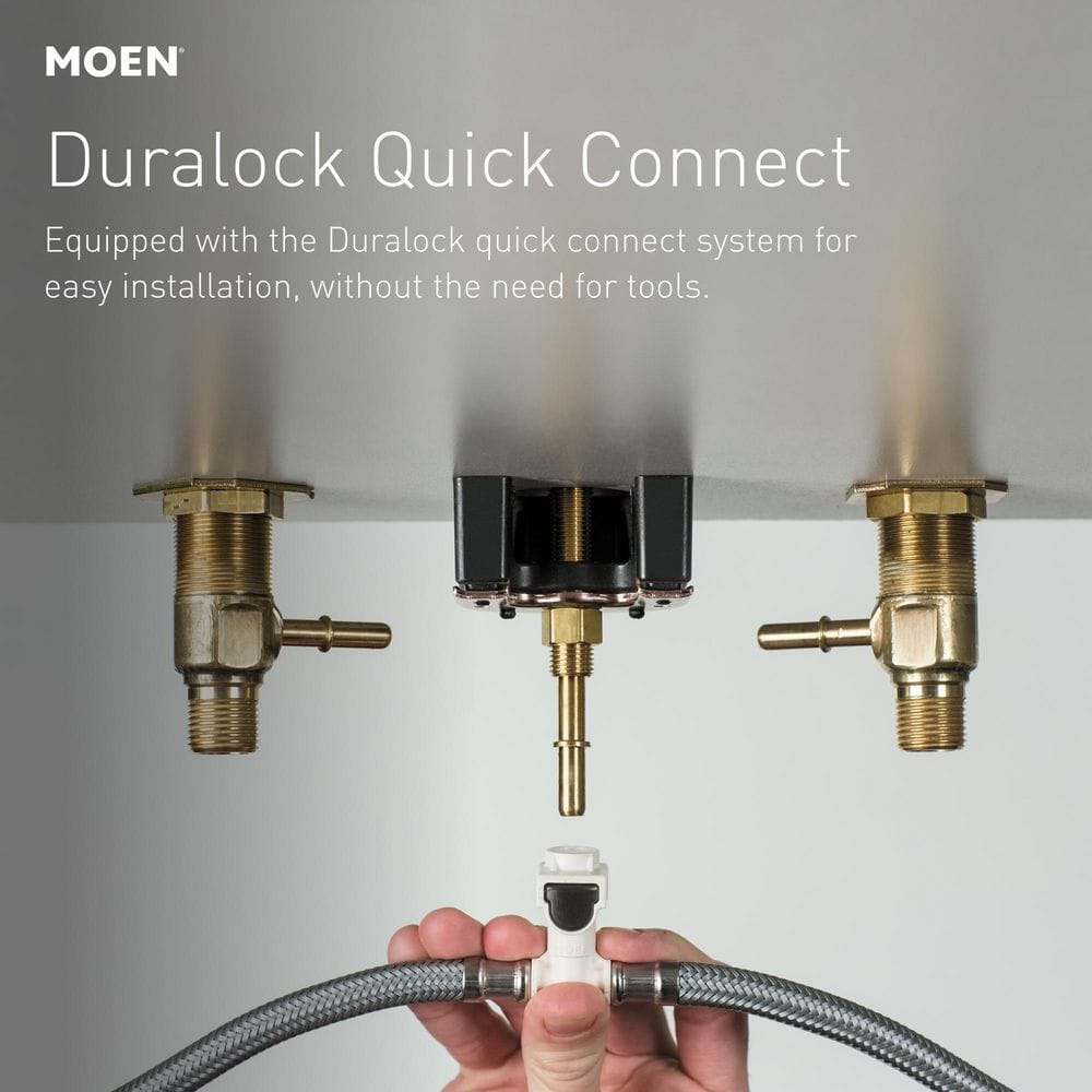 Moen Genta 8 in. Widespread Double-Handle Bathroom Faucet in Bronzed Gold with Valve and Drain Included