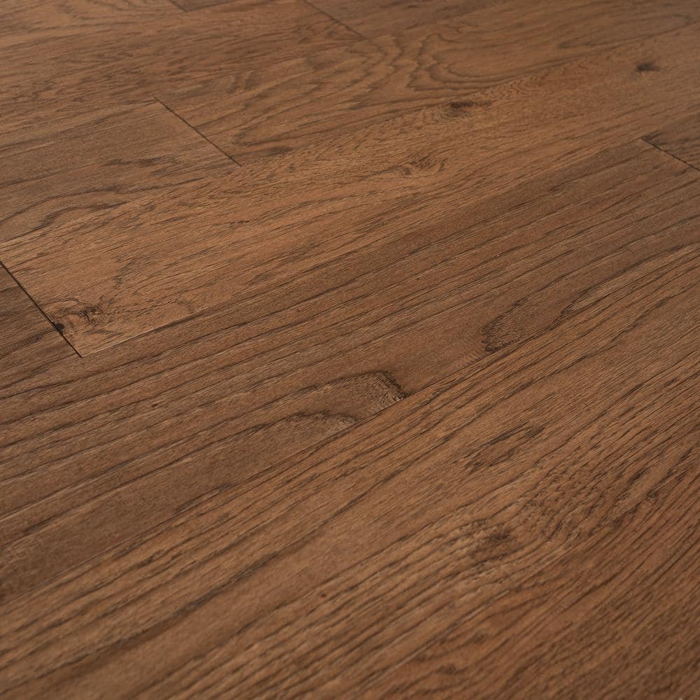 ASPEN FLOORING Brooke Hickory 3/8 in. T x 6.5 in. W Tongue and Groove Light Distressed Engineered Hardwood Flooring (43.6 sqft/case)