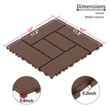 WRIGHTMASTER 1 ft. x 1 ft. Quick Deck Polypropylene Interlocking Deck Tile in Brown-2 (44 sq. ft. Per Box)