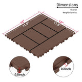 WRIGHTMASTER 1ft. x 1ft. Quick Deck Polypropylene Interlocking Deck Tile in Brown-4 (44 sq. ft. per Box)