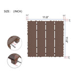 WRIGHTMASTER 1ft. x 1ft. Quick Deck Polypropylene Interlocking Deck Tile in Brown-6 (44 sq. ft. per Box)