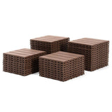 WRIGHTMASTER 1ft. x 1ft. Quick Deck Polypropylene Interlocking Deck Tile in Brown-6 (44 sq. ft. per Box)