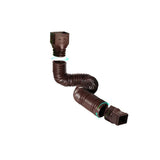 Angel Sar Brown Rain Gutter Downspout Extensions Flexible, Extendable from 21 to 68 in. (4-Pack)