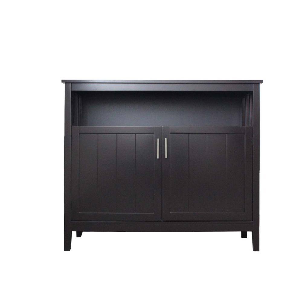39.96-in W x 15.75-in D x 34.06-in H in Brown Assemble Upper Diagonal Kitchen Cabinet with 2 Doors for Dining Room