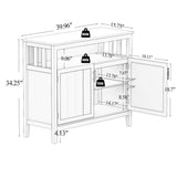 39.96-in W x 15.75-in D x 34.06-in H in Brown Assemble Upper Diagonal Kitchen Cabinet with 2 Doors for Dining Room