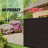 COLOURTREE 4 ft. x 49 ft. Brown Privacy Fence Screen HDPE Mesh Windscreen with Reinforced Grommets for Garden Fence (Custom Size)