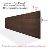 COLOURTREE 6 ft. x 120 ft. Brown Privacy Fence Screen HDPE Mesh Windscreen with Reinforced Grommets for Garden Fence (Custom Size)