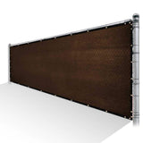 COLOURTREE 6 ft. x 120 ft. Brown Privacy Fence Screen HDPE Mesh Windscreen with Reinforced Grommets for Garden Fence (Custom Size)