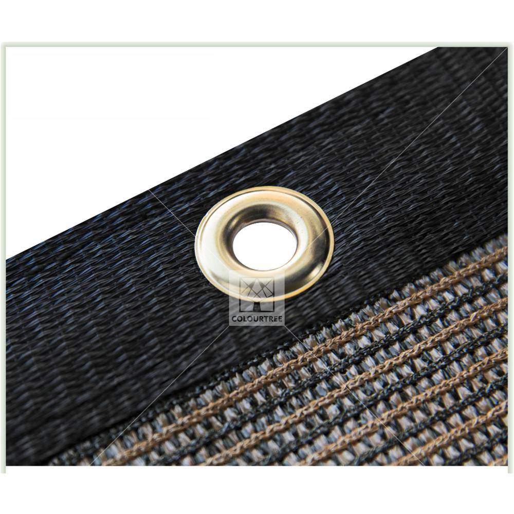 COLOURTREE 6 ft. x 120 ft. Brown Privacy Fence Screen HDPE Mesh Windscreen with Reinforced Grommets for Garden Fence (Custom Size)
