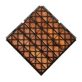 12 in. x 12 in. Square Acacia Wood Interlocking Flooring Tiles Striped Pattern Brown (10-Pack)