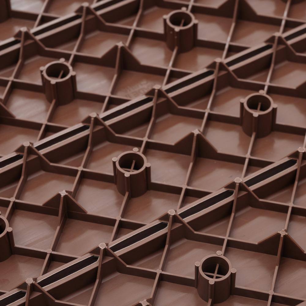 1 ft. x 1 ft. Outdoor Square Waterproof Deck Tile in Brown, All Weather Use ( 44 Per Case)