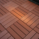 1 ft. x 1 ft. Outdoor Square Waterproof Deck Tile in Brown, All Weather Use ( 44 Per Case)