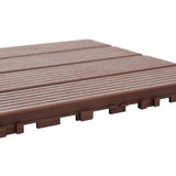 1 ft. x 1 ft. Outdoor Square Waterproof Deck Tile in Brown, All Weather Use ( 44 Per Case)