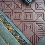 1 ft. x 1 ft. Outdoor Square Waterproof Deck Tile in Brown, All Weather Use ( 44 Per Case)