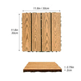 1 ft. x 1 ft. Wood Plastic Composite Deck Tile in Brown, Resist Rust, Water, Easy to DIY and Maintain(20 per Case)