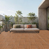 1 ft. x 1 ft. Wood Plastic Composite Deck Tile in Brown, Resist Rust, Water, Easy to DIY and Maintain(20 per Case)